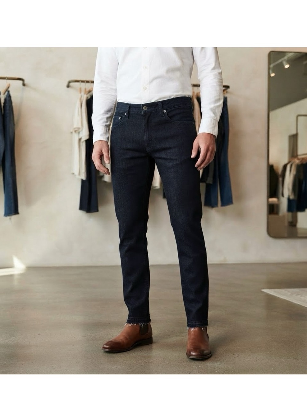 rag & bone Men's Dark Wash Slim Fit Jeans - Size 34